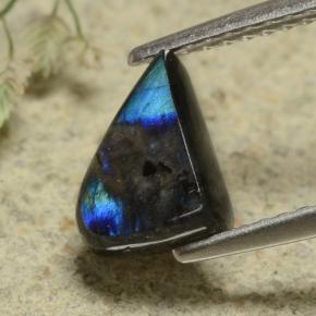 1.09캐럿 천연 멀티컬러 스펙트롤라이트, 멋진 모양, 8.9×6.4 mm, 불투명체