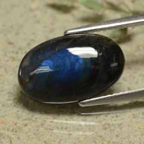 3.22캐럿 천연 멀티컬러 스펙트롤라이트, 타원형 컷, 14.4×9.1 mm, 불투명체