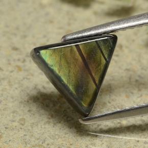 1.89캐럿 천연 멀티컬러 스펙트롤라이트, 트릴리언, 9×8.2 mm, 불투명체
