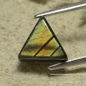 1.89캐럿 천연 멀티컬러 스펙트롤라이트, 트릴리언, 9×8.2 mm, 불투명체