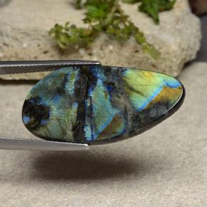 10.54캐럿 천연 멀티컬러 스펙트롤라이트, 멋진 모양, 32.6×26.6 mm, 불투명체