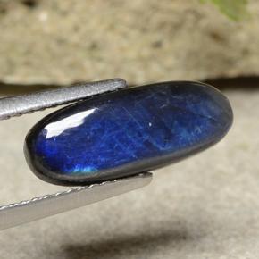 2.03캐럿 천연 멀티컬러 스펙트롤라이트, 타원형 컷, 14.8×5.9 mm, 불투명체