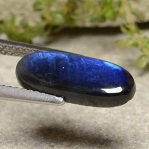 2.03캐럿 천연 멀티컬러 스펙트롤라이트, 타원형 컷, 14.8×5.9 mm, 불투명체