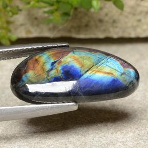 5.82캐럿 천연 멀티컬러 스펙트롤라이트, 멋진 모양, 21×10.8 mm, 불투명체
