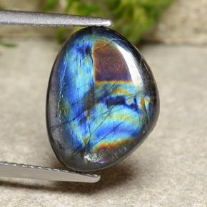 3.67캐럿 천연 멀티컬러 스펙트롤라이트, 멋진 모양, 14.2×11.3 mm, 불투명체