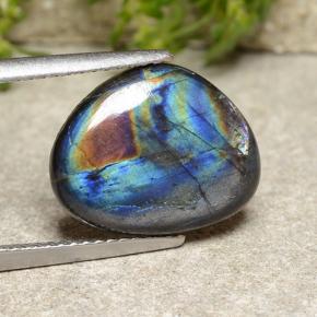 3.67캐럿 천연 멀티컬러 스펙트롤라이트, 멋진 모양, 14.2×11.3 mm, 불투명체