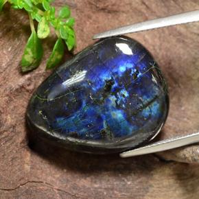 15.34캐럿 천연 멀티컬러 스펙트롤라이트, 배 모양, 22.8×18.1 mm, 불투명체