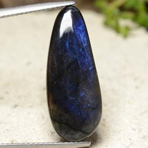 6.86캐럿 천연 다색 스펙트롤라이트, 배 모양, 불투명체