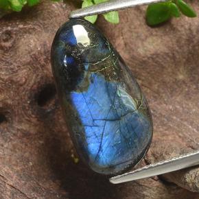 4.56캐럿 천연 다색 스펙트롤라이트, 배 모양, 불투명체