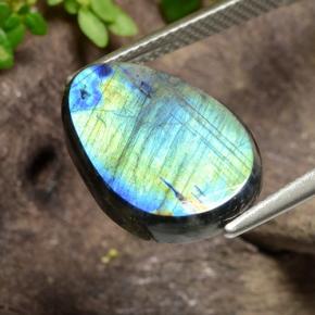 4.55캐럿 천연 다색 스펙트롤라이트, 배 모양, 불투명체