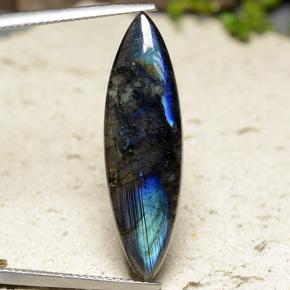7.52캐럿 천연 멀티컬러 스펙트롤라이트, 마퀴즈, 31.1×9.3 mm, 불투명체