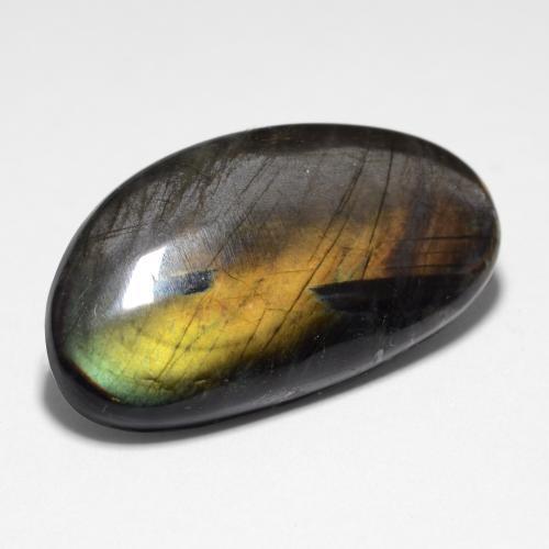 9.95캐럿 천연 멀티컬러 스펙트롤라이트, 멋진 모양, 22.8×12.8 mm, 불투명체