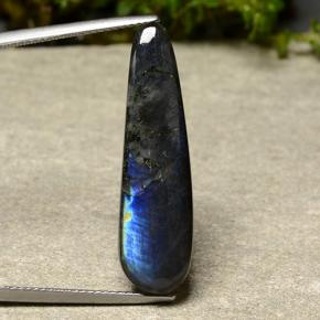 11.41캐럿 천연 멀티컬러 스펙트롤라이트, 배 모양, 32.2×8.9 mm, 불투명체
