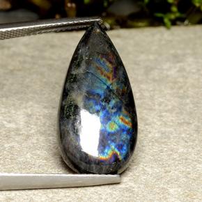 8.44캐럿 천연 다색 스펙트롤라이트, 배 모양, 불투명체