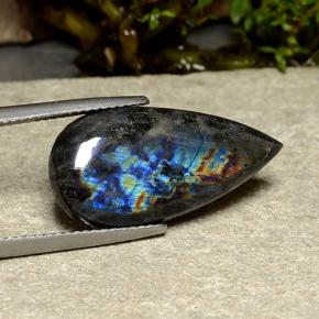 8.44캐럿 천연 다색 스펙트롤라이트, 배 모양, 불투명체