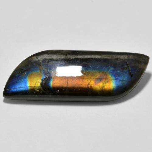 8.86캐럿 천연 멀티컬러 스펙트롤라이트, 멋진 모양, 27.1×10.3 mm, 불투명체