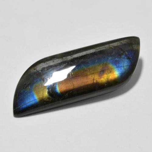 8.86캐럿 천연 멀티컬러 스펙트롤라이트, 멋진 모양, 27.1×10.3 mm, 불투명체