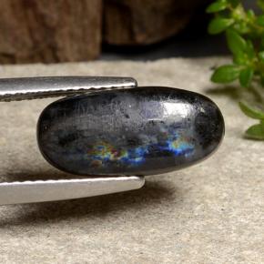 3.83캐럿 천연 멀티컬러 스펙트롤라이트, 타원형 컷, 14.5×6.9 mm, 불투명체