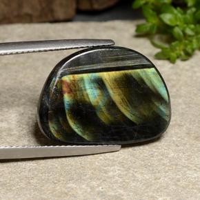 8.74캐럿 천연 멀티컬러 스펙트롤라이트, 멋진 모양, 20×14.6 mm, 불투명체