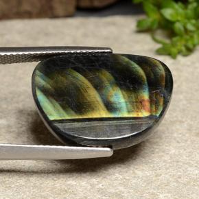 8.74캐럿 천연 멀티컬러 스펙트롤라이트, 멋진 모양, 20×14.6 mm, 불투명체