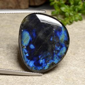 12.68캐럿 천연 멀티컬러 스펙트롤라이트, 멋진 모양, 22.5×19.6 mm, 불투명체