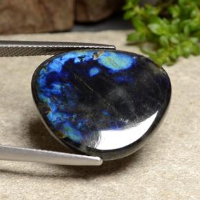 12.68캐럿 천연 멀티컬러 스펙트롤라이트, 멋진 모양, 22.5×19.6 mm, 불투명체