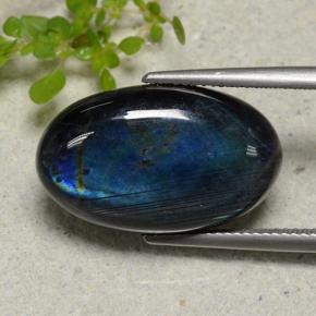 12.68캐럿 천연 멀티컬러 스펙트롤라이트, 타원형 컷, 21.4×13.1 mm, 불투명체