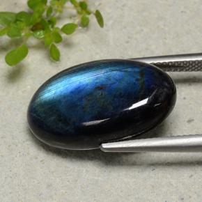 12.68캐럿 천연 멀티컬러 스펙트롤라이트, 타원형 컷, 21.4×13.1 mm, 불투명체