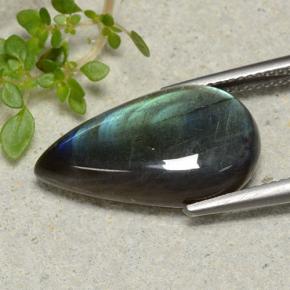 9.19캐럿 천연 다색 스펙트롤라이트, 배 모양, 불투명체