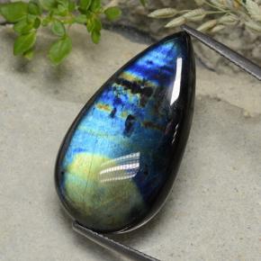 19.16캐럿 천연 다색 스펙트롤라이트, 배 모양, 불투명체