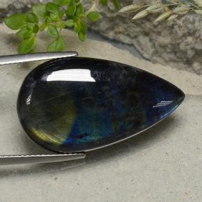 19.16캐럿 천연 다색 스펙트롤라이트, 배 모양, 불투명체