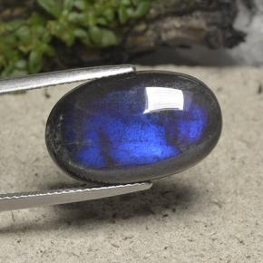 10.70캐럿 천연 멀티컬러 스펙트롤라이트, 타원형 컷, 20.1×12.4 mm, 불투명체