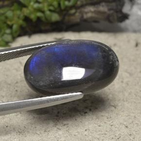 10.70캐럿 천연 멀티컬러 스펙트롤라이트, 타원형 컷, 20.1×12.4 mm, 불투명체
