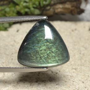 9.60캐럿 천연 멀티컬러 스펙트롤라이트, 트릴리언, 16×15.9 mm, 불투명체