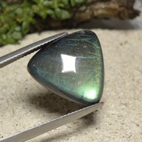 9.60캐럿 천연 멀티컬러 스펙트롤라이트, 트릴리언, 16×15.9 mm, 불투명체