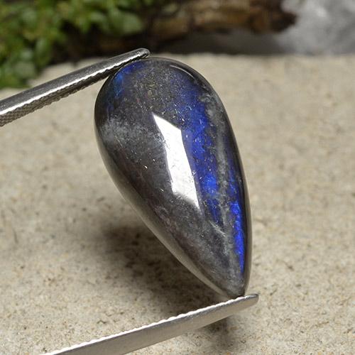 11.45캐럿 천연 다색 스펙트롤라이트, 배 모양, 불투명체