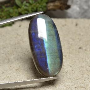 13.14캐럿 천연 다색 스펙트롤라이트, 타원형 컷, 투명한