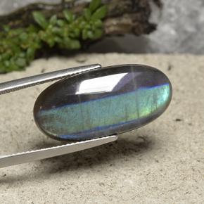 13.14캐럿 천연 다색 스펙트롤라이트, 타원형 컷, 투명한