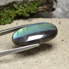 13.14캐럿 천연 다색 스펙트롤라이트, 타원형 컷, 투명한