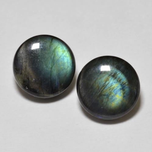 3.91캐럿 천연 다색 스펙트롤라이트 보석, 라운드 컷, 불투명체