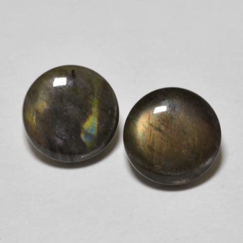 3.00캐럿 천연 멀티컬러 스펙트롤라이트 보석, 라운드 컷, 7.96 mm, 불투명체
