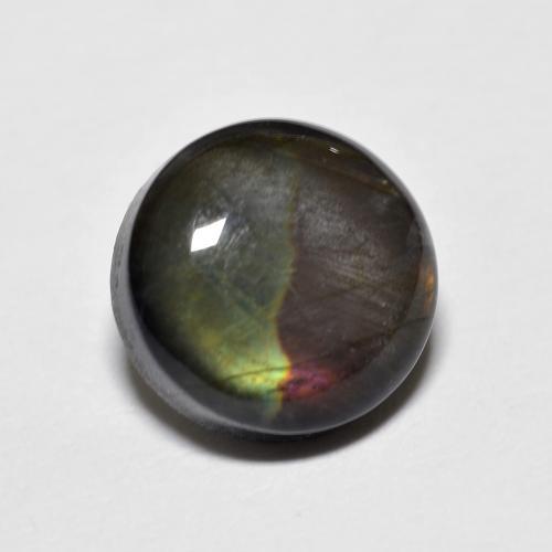 1.83캐럿 천연 멀티컬러 스펙트롤라이트, 라운드 컷, 8.16 mm, 불투명체