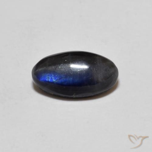 0.77캐럿 천연 다색 스펙트롤라이트, 타원형 컷, 불투명체