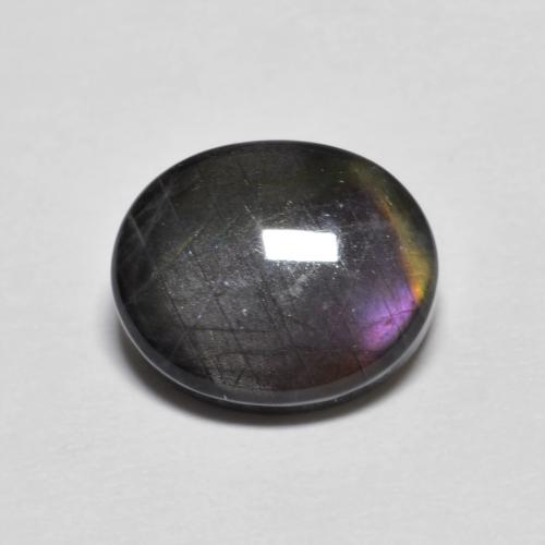 2.36캐럿 천연 멀티컬러 스펙트롤라이트, 타원형 컷, 10.1×8.3 mm, 불투명체