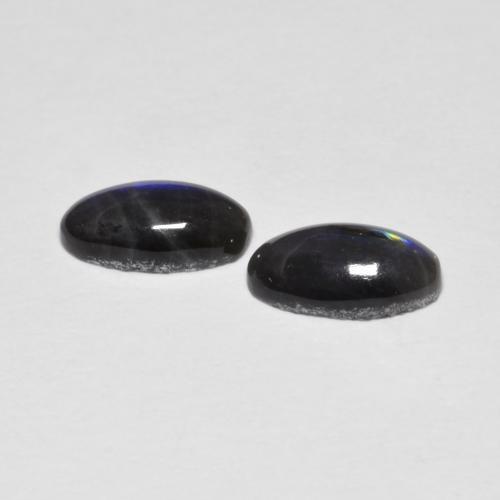 1.37캐럿 천연 멀티컬러 스펙트롤라이트 보석, 타원형 컷, 8.1×4.3 mm, 불투명체