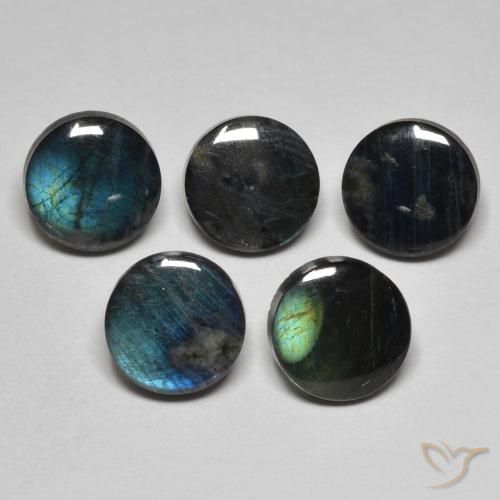 1.55캐럿 천연 멀티컬러 스펙트롤라이트, 라운드 컷, 8.05 mm, 불투명체
