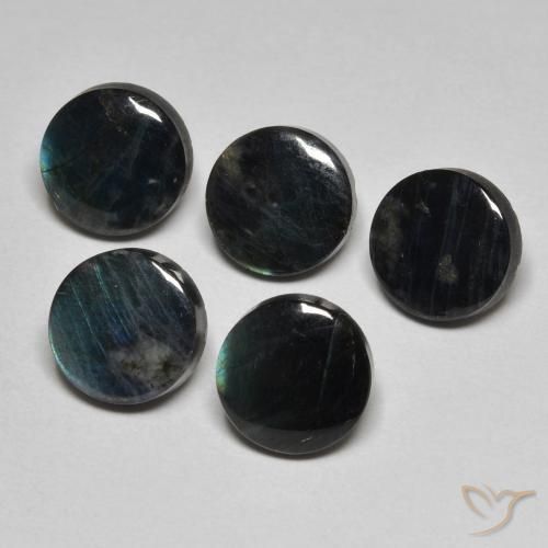 1.55캐럿 천연 멀티컬러 스펙트롤라이트, 라운드 컷, 8.05 mm, 불투명체