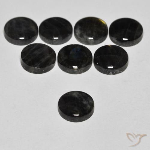 1.62캐럿 천연 다색 스펙트롤라이트, 라운드 컷, 불투명체