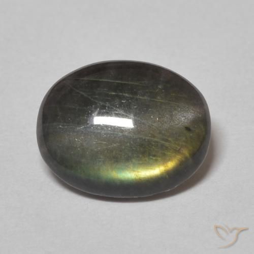 1.37ct 자연스러운 다색 스펙트롤라이트, 타원형, 불투명체