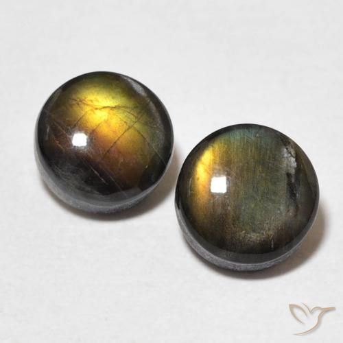 1.91캐럿 천연 멀티컬러 스펙트롤라이트 보석, 라운드 컷, 6.19 mm, 불투명체